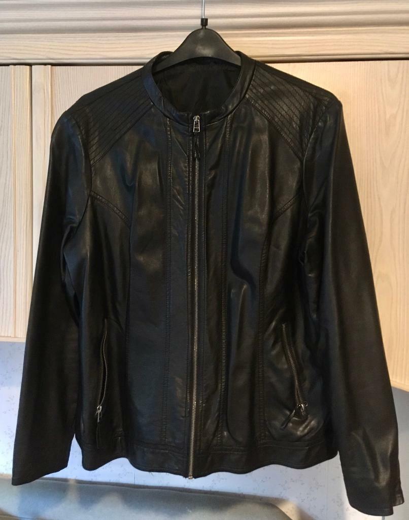 faux leather jacket size 22